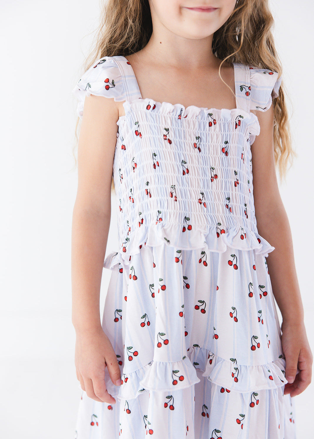 Bamboo Smocked Ruffle Dress | Cherry Picker