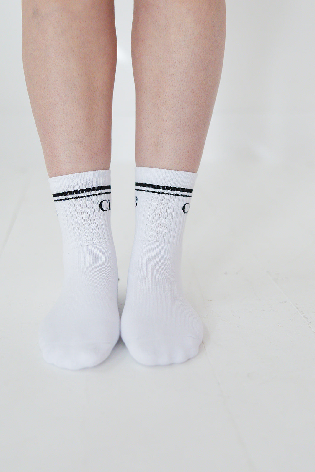 White | Half Crew Socks | Foot Soldier Mom™ | Cushioned Comfort for All-Day Support