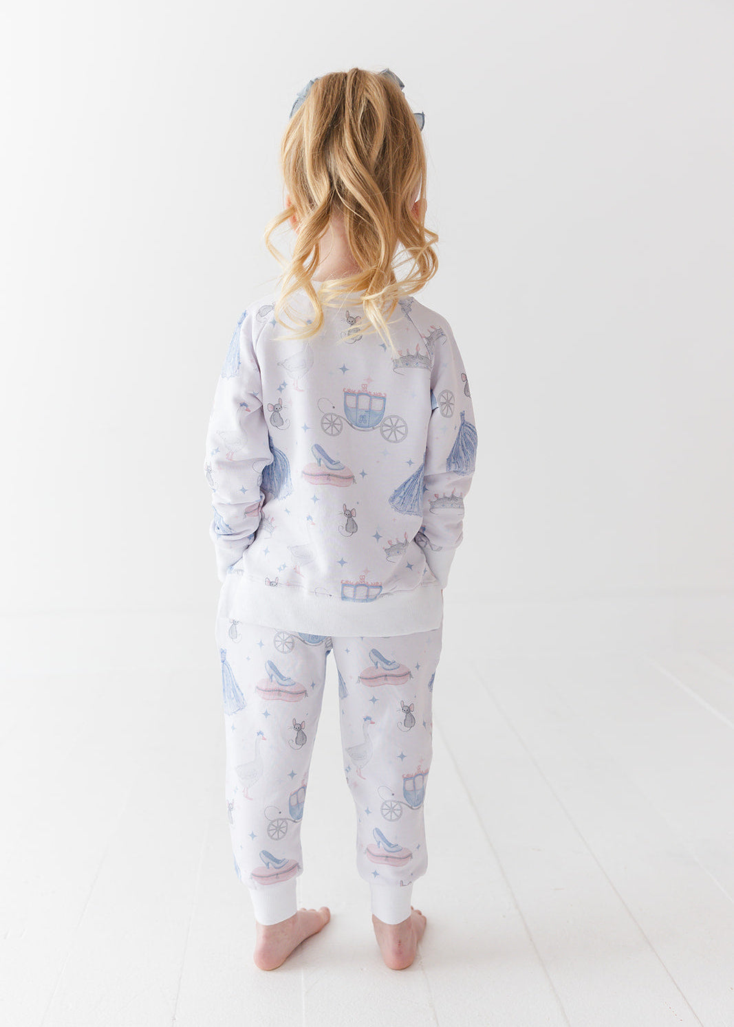 Bamboo French Terry Sweatshirt and Jogger Set. With vintage Disney Cinderella print.