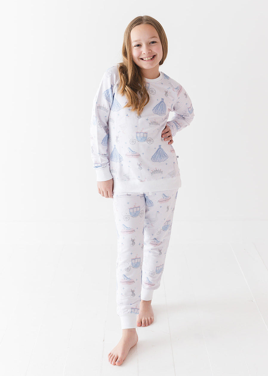 Bamboo French Terry Sweatshirt and Jogger Set. With vintage Disney Cinderella print.