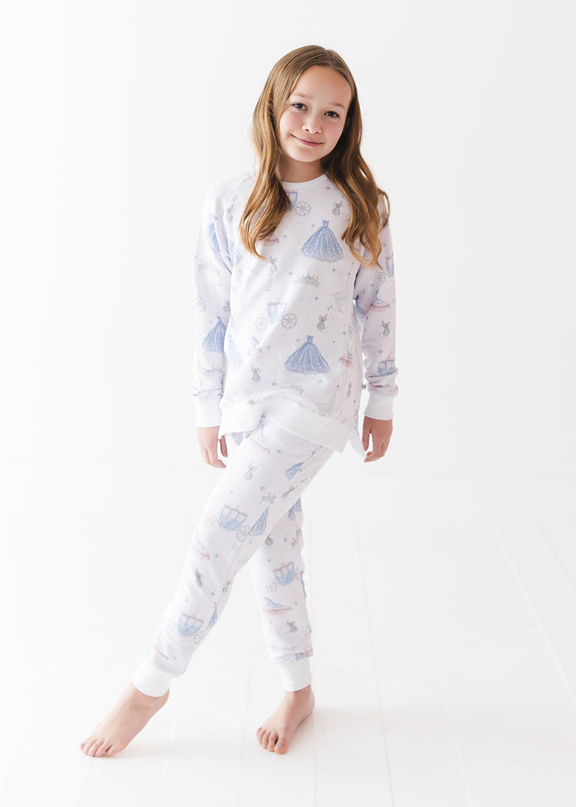 Bamboo French Terry Sweatshirt and Jogger Set. With vintage Disney Cinderella print.