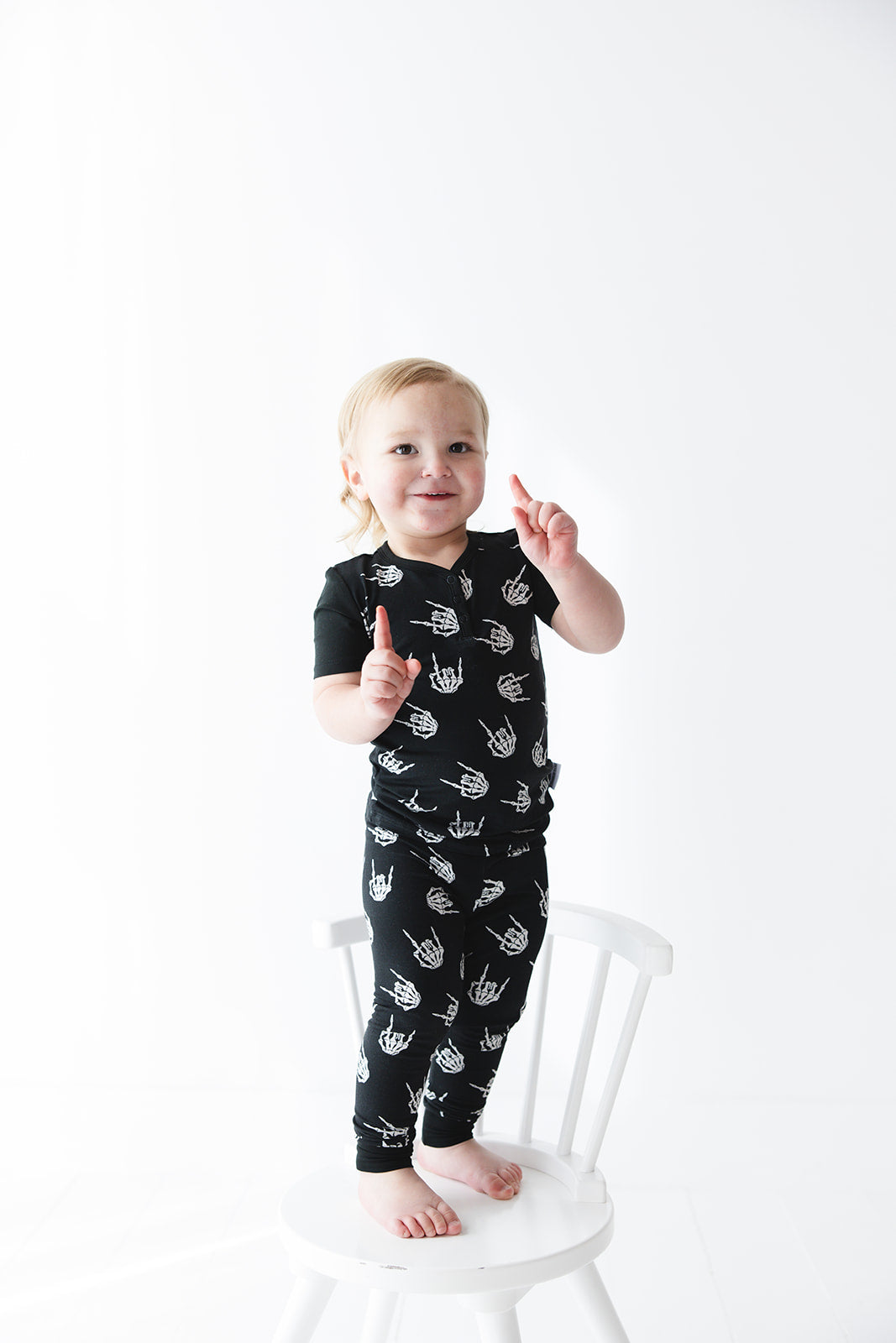 Rock N' Roll Skeleton bamboo pajama set.