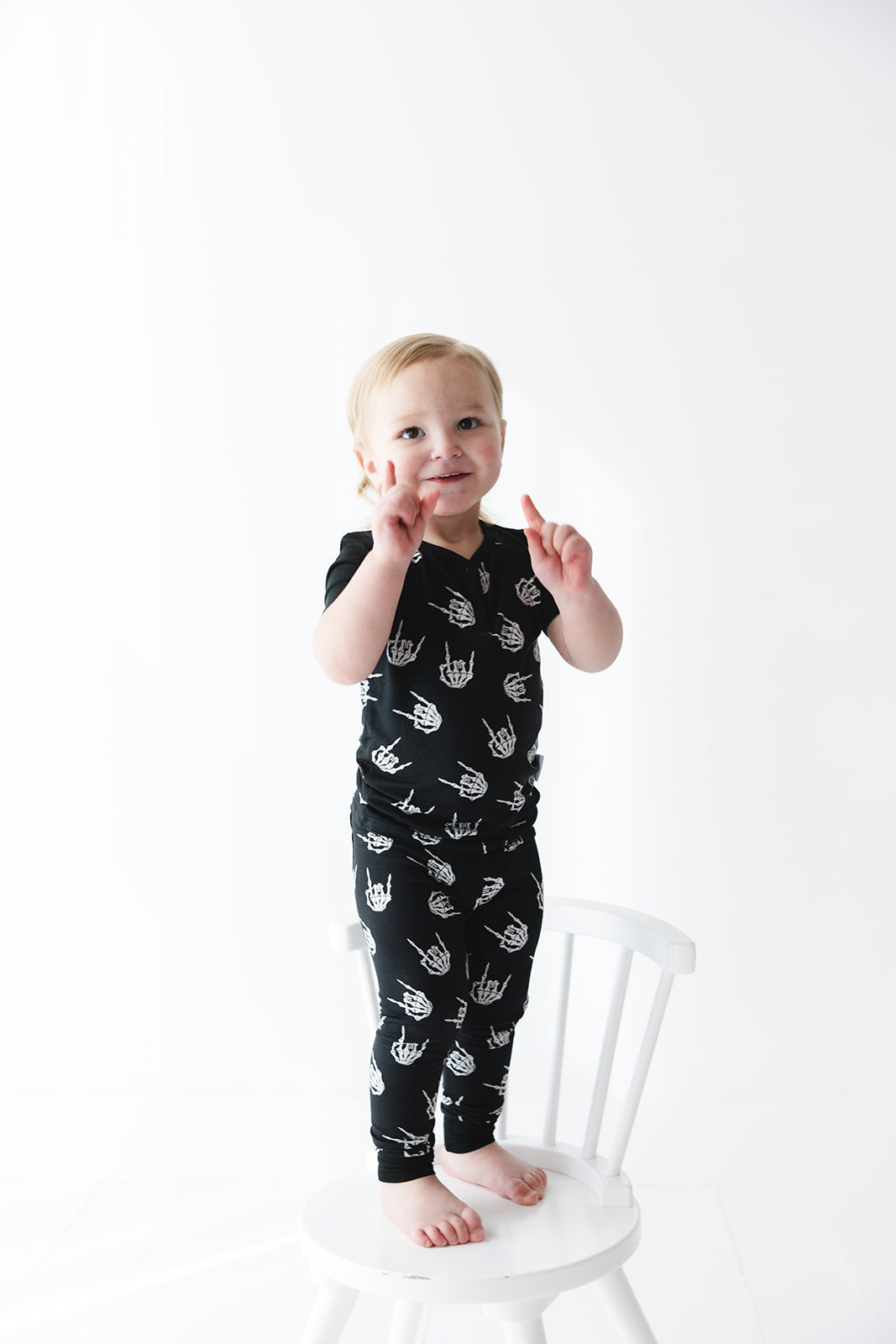 Rock N' Roll Skeleton bamboo pajama set.