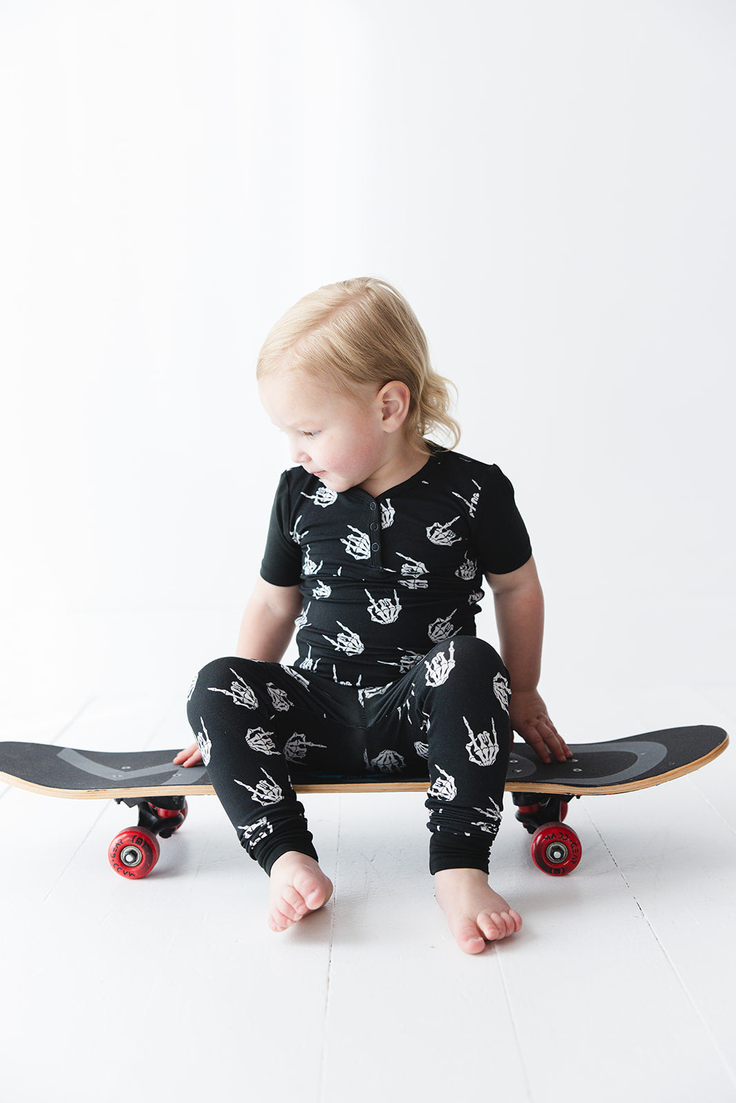 Rock N' Roll Skeleton bamboo pajama set.