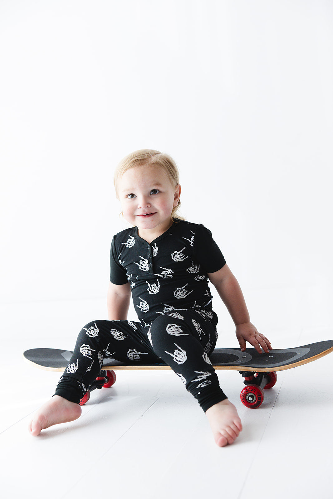 Rock N' Roll Skeleton bamboo pajama set.