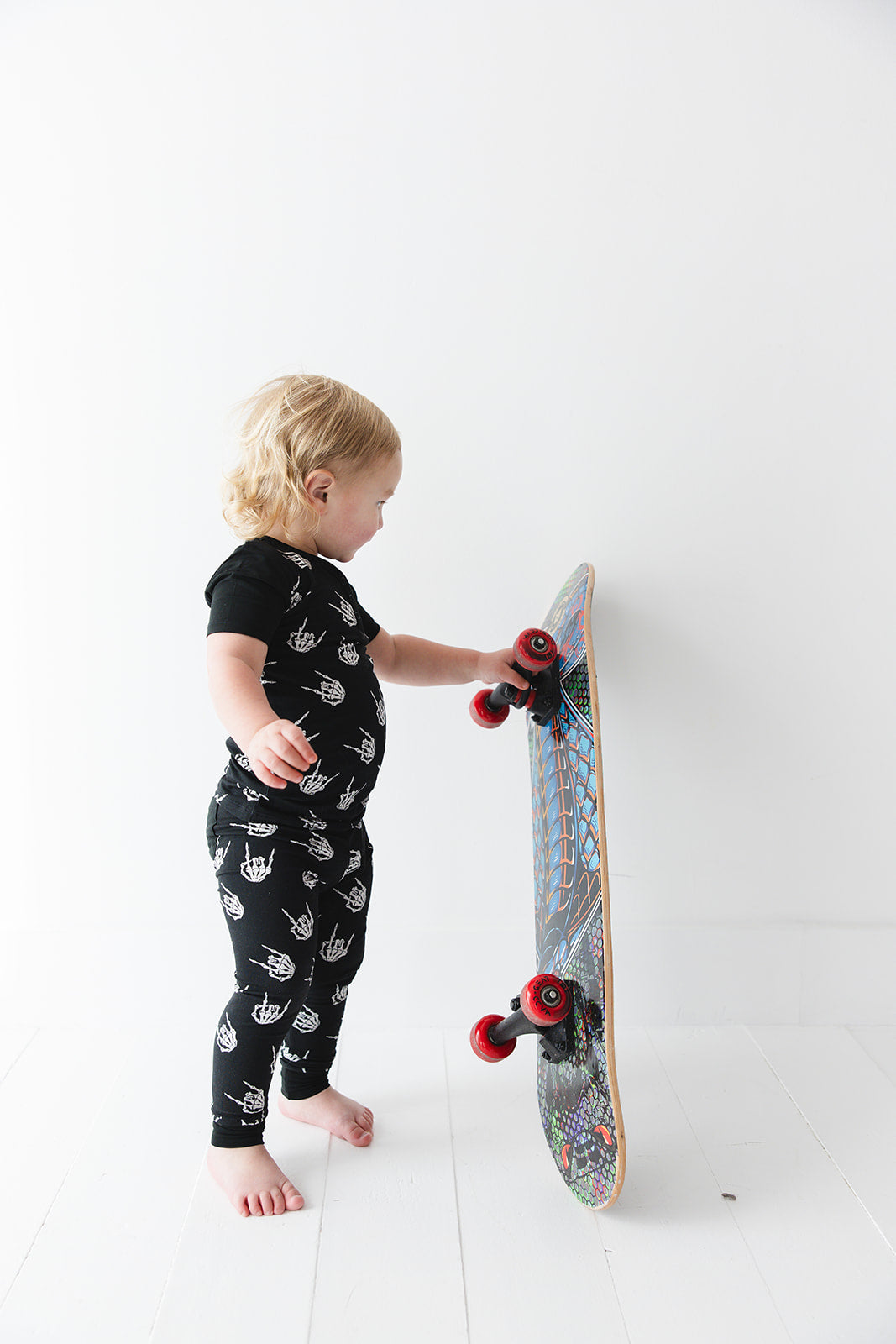 Rock N' Roll Skeleton bamboo pajama set.