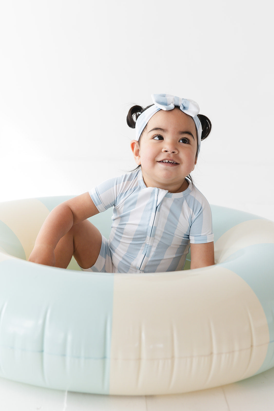 Zipper Shortie Romper | Cotton Candy Stripes