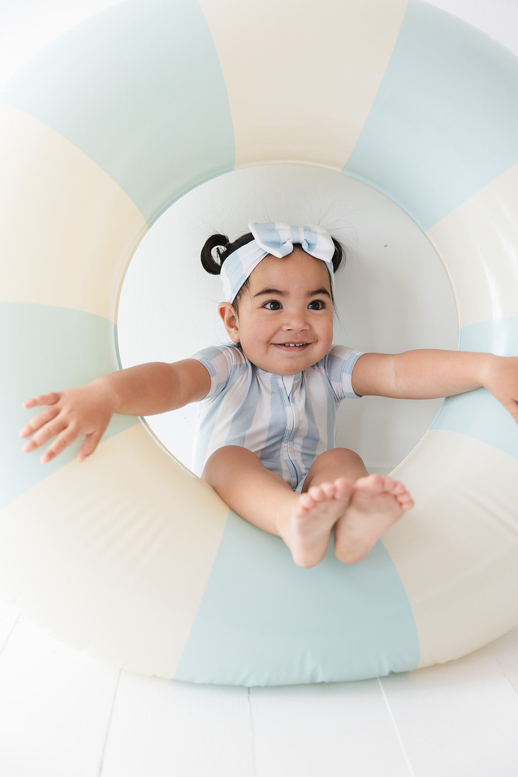 Zipper Shortie Romper | Cotton Candy Stripes