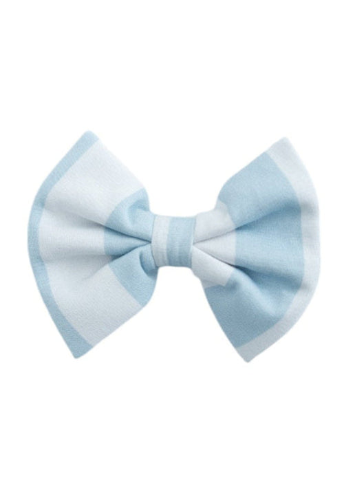 Bamboo Alligator Clip Bow | Cotton Candy Stripes
