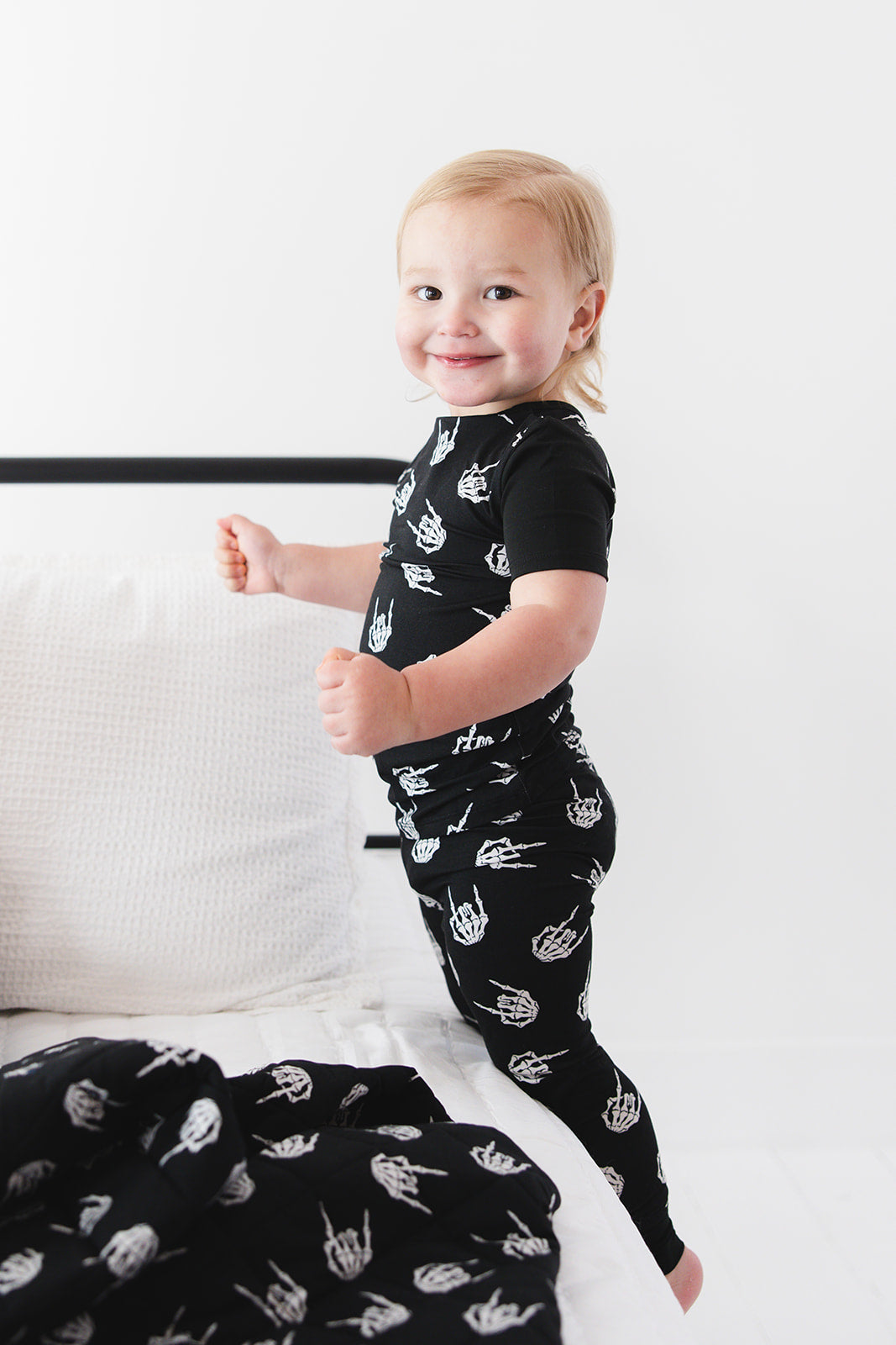 Rock N' Roll Skeleton bamboo pajama set.