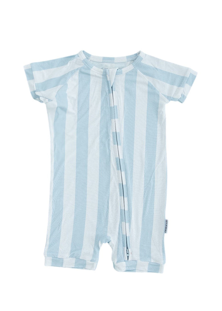 Zipper Shortie Romper | Cotton Candy Stripes