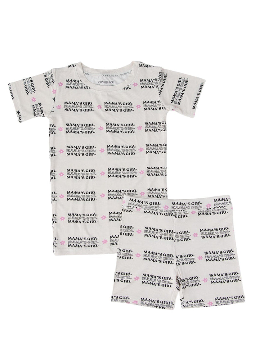 Bamboo Biker Shorts & T-Shirt Set | Mama's Girl
