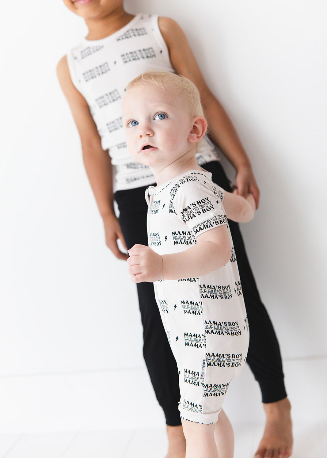 Bamboo Zipper Shortie Romper | Mama's Boy