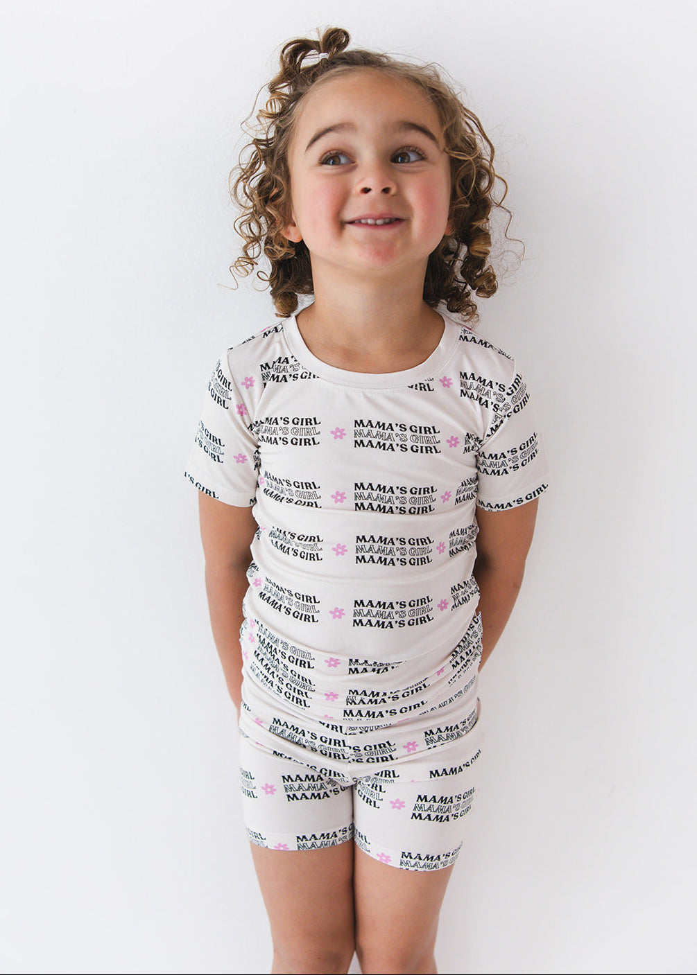 Bamboo Biker Shorts & T-Shirt Set | Mama's Girl