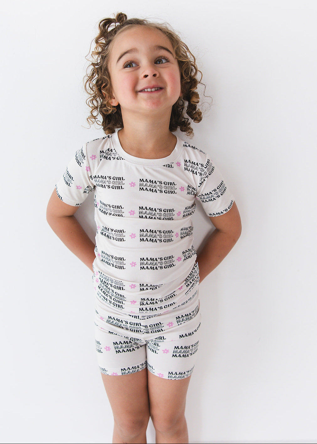 Bamboo Biker Shorts & T-Shirt Set | Mama's Girl
