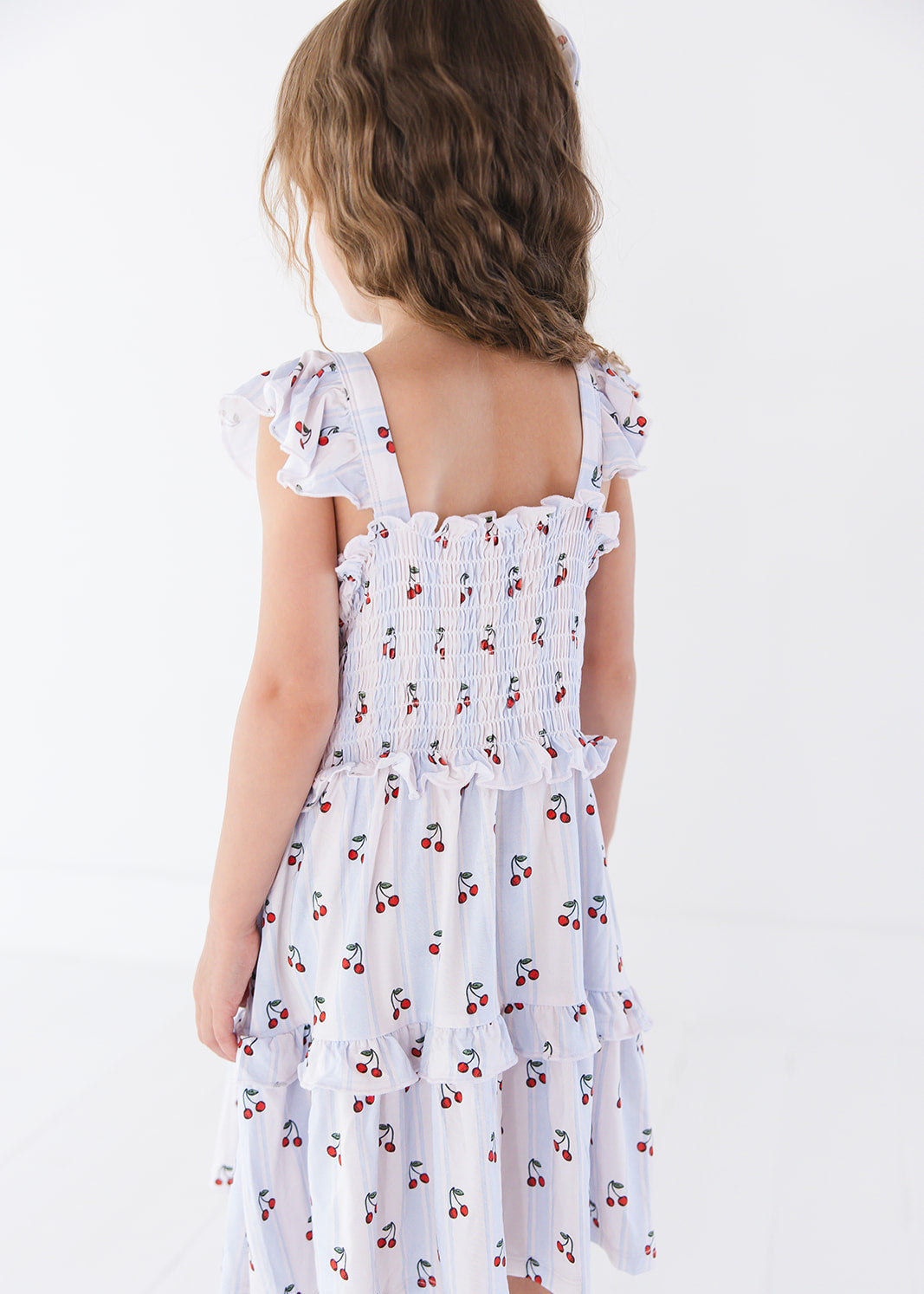 Bamboo Smocked Ruffle Dress | Cherry Picker