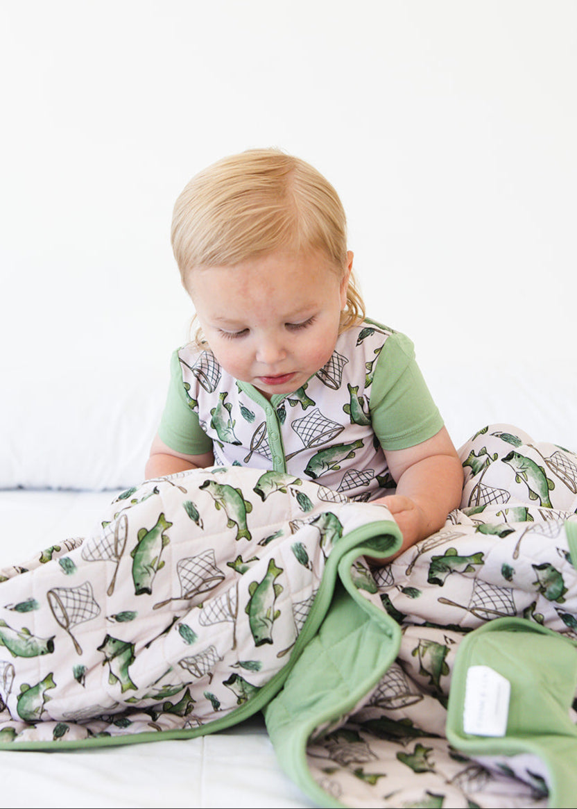 Fishing bamboo quilted blanket wi.h 3.0 TOG filling.
