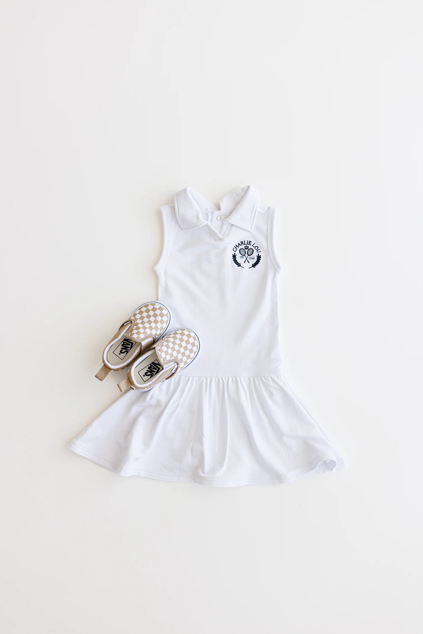 Charlie Lou Baby Girls' Tennis Dress - Baby - White - Size 3-6M Charlie Lou Baby Girls' Tennis Dress - Baby - White - Size 3-6M