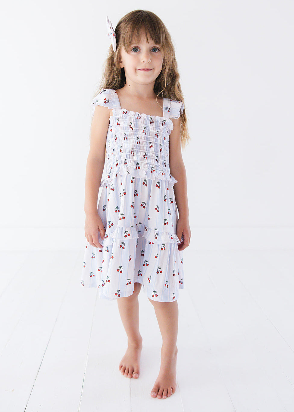 Bamboo Smocked Ruffle Dress | Cherry Picker