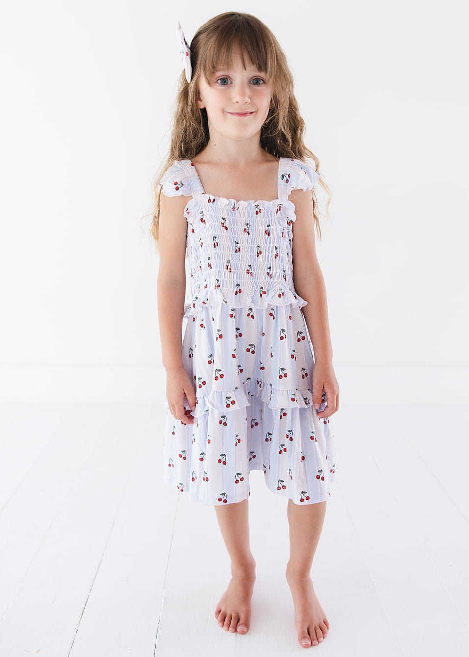 Bamboo Smocked Ruffle Dress | Cherry Picker