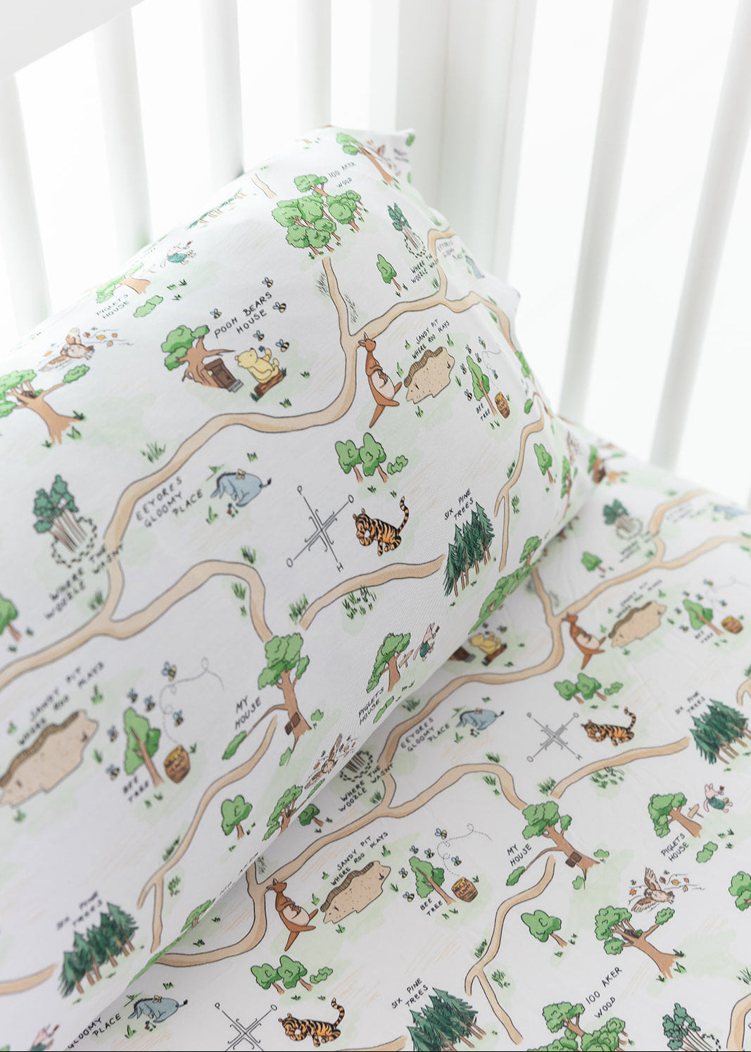 Hundred Acre Wood Winnie the Pooh bamboo pillow case.