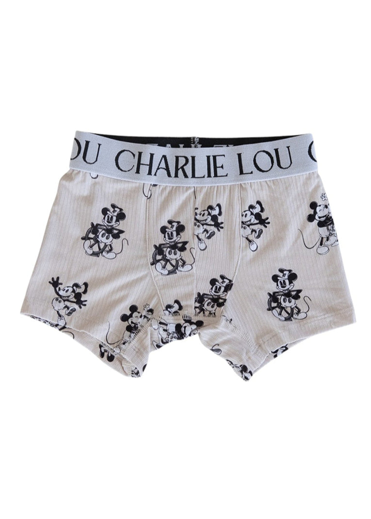 Ribbed Bamboo Boxers | Steamboat Willie