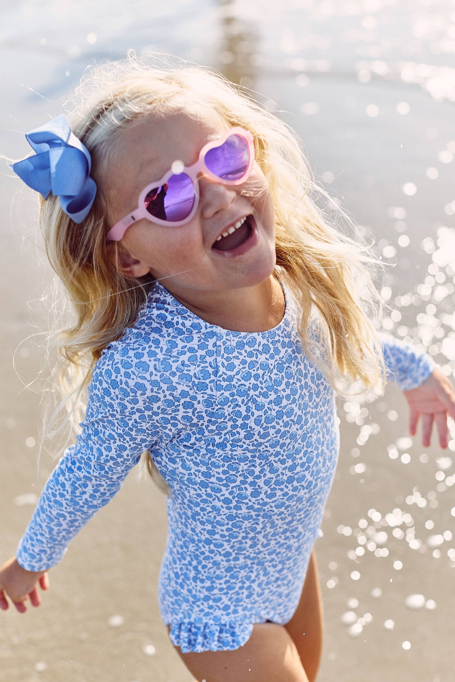 Babiators - Frosted Pink Polarized Heart Sunglasses with Mirrored Lens: Ages 6+