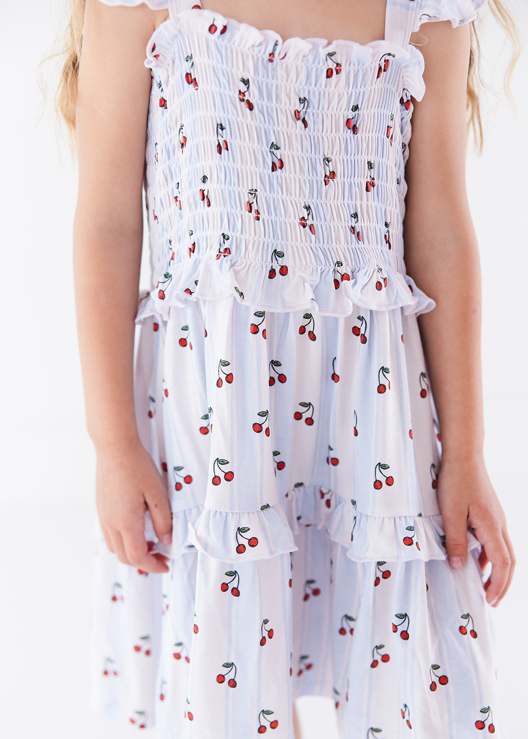 Bamboo Smocked Ruffle Dress | Cherry Picker