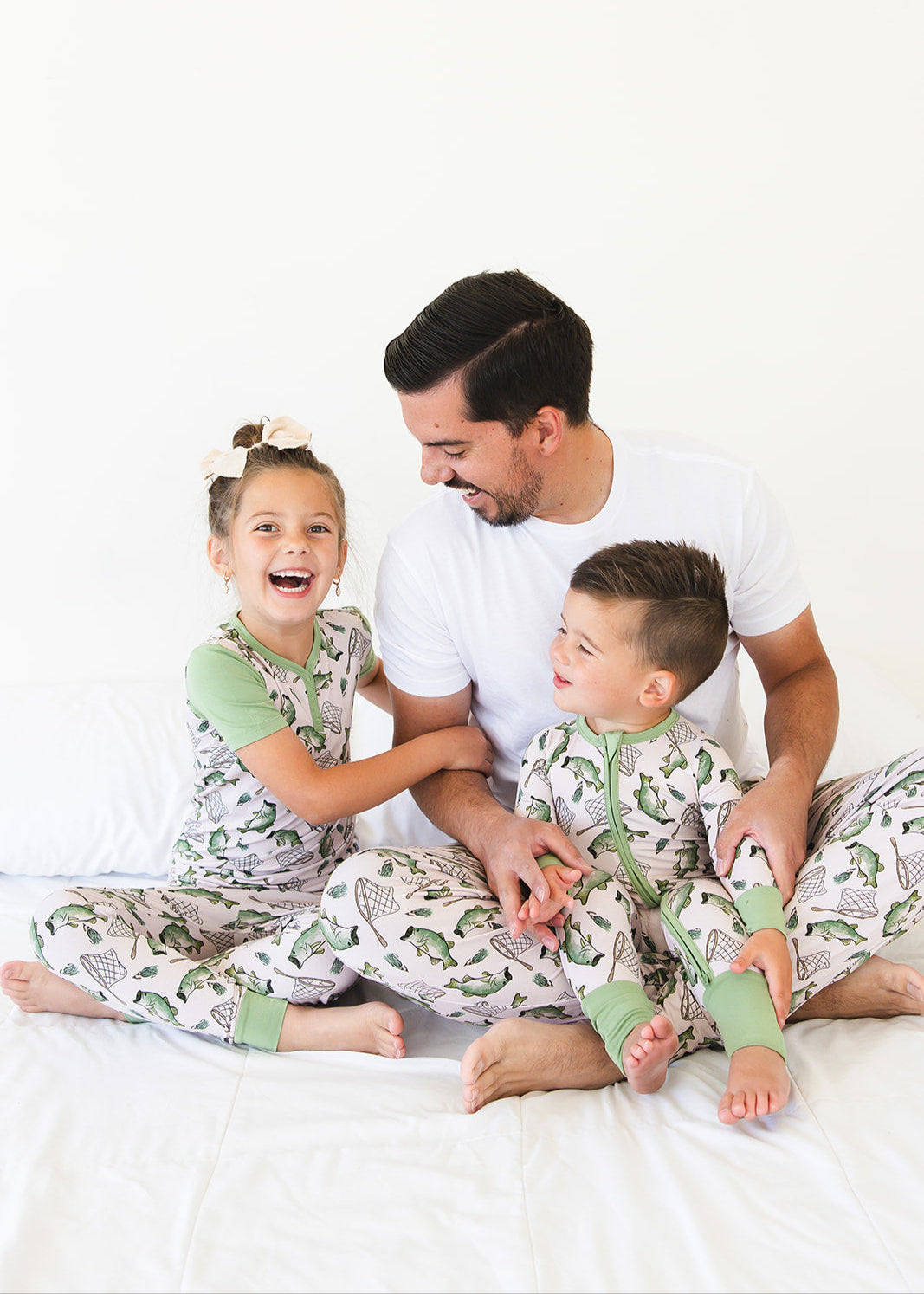 Fishing bamboo toddler pajama set.