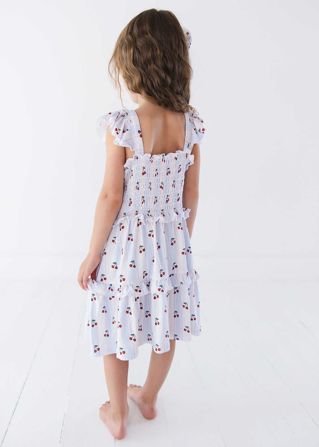 Bamboo Smocked Ruffle Dress | Cherry Picker