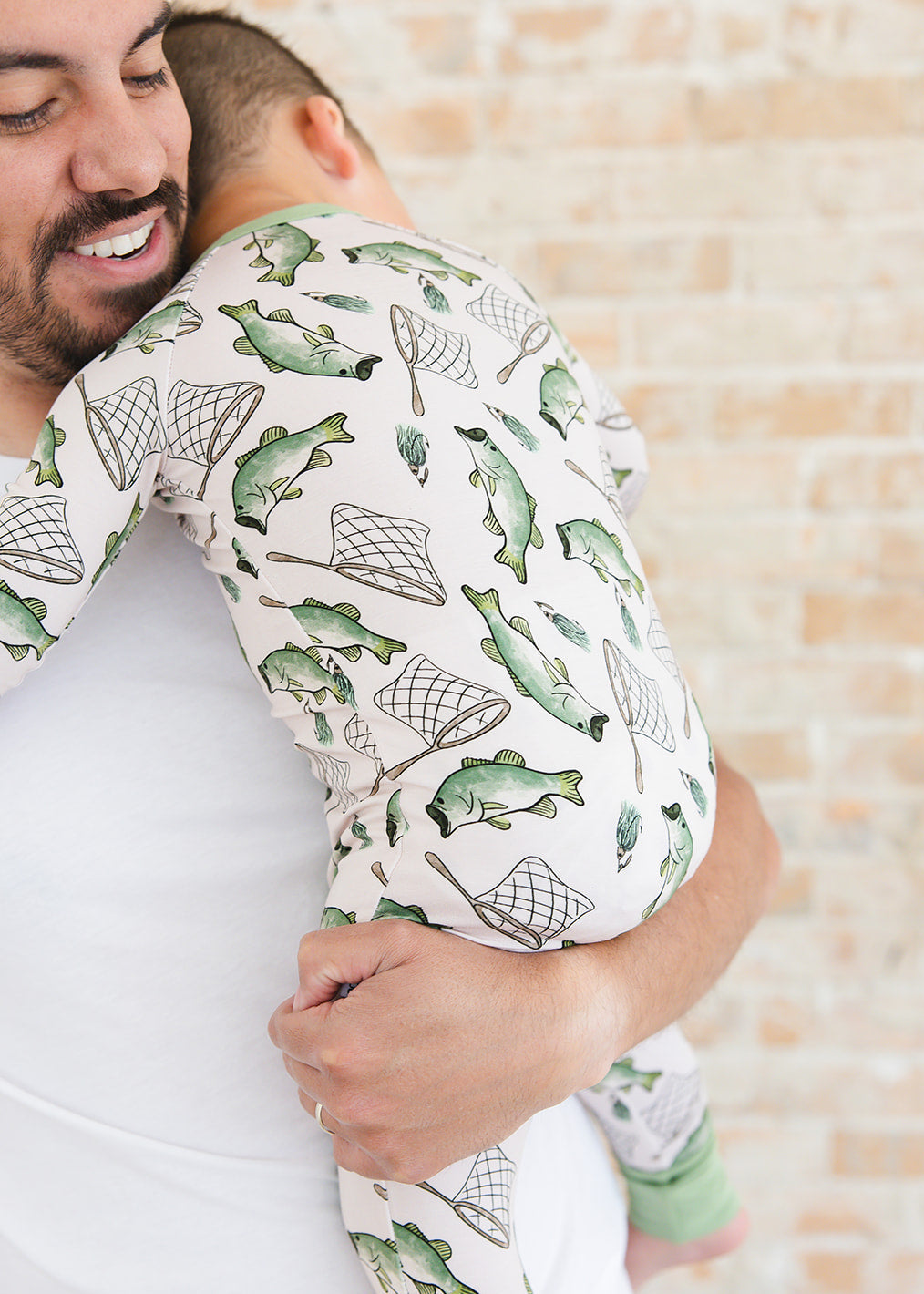Fishing bamboo zippy convertible romper.