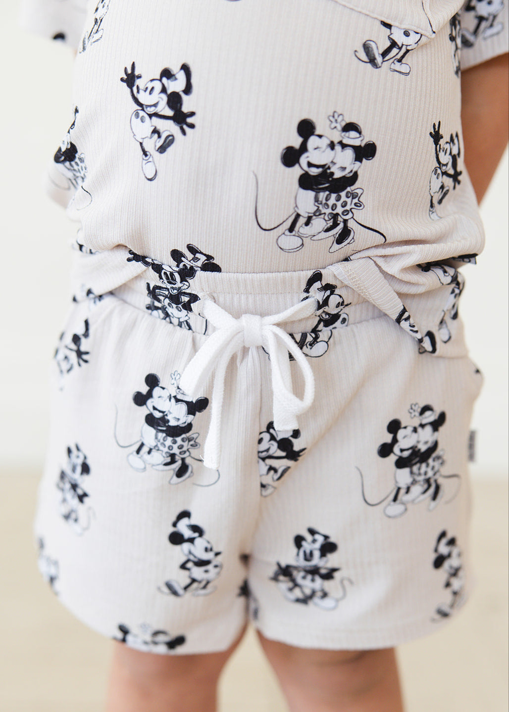Ribbed Bamboo Shortie Set | Steamboat Willie