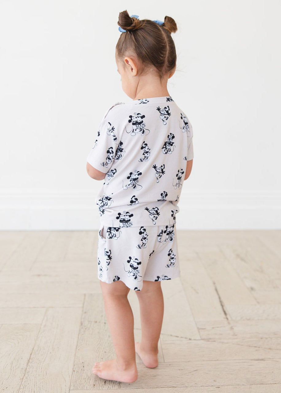 Ribbed Bamboo Shortie Set | Steamboat Willie