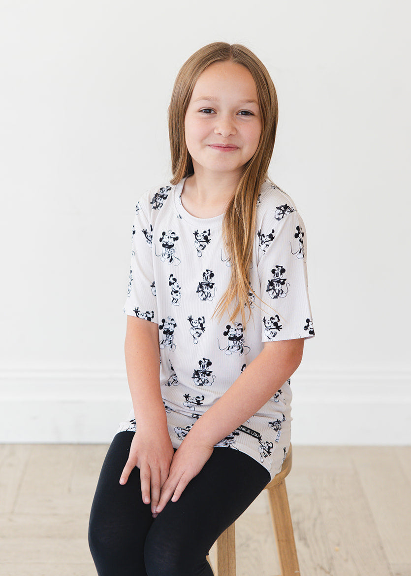Ribbed Bamboo T-Shirt | Steamboat Willie