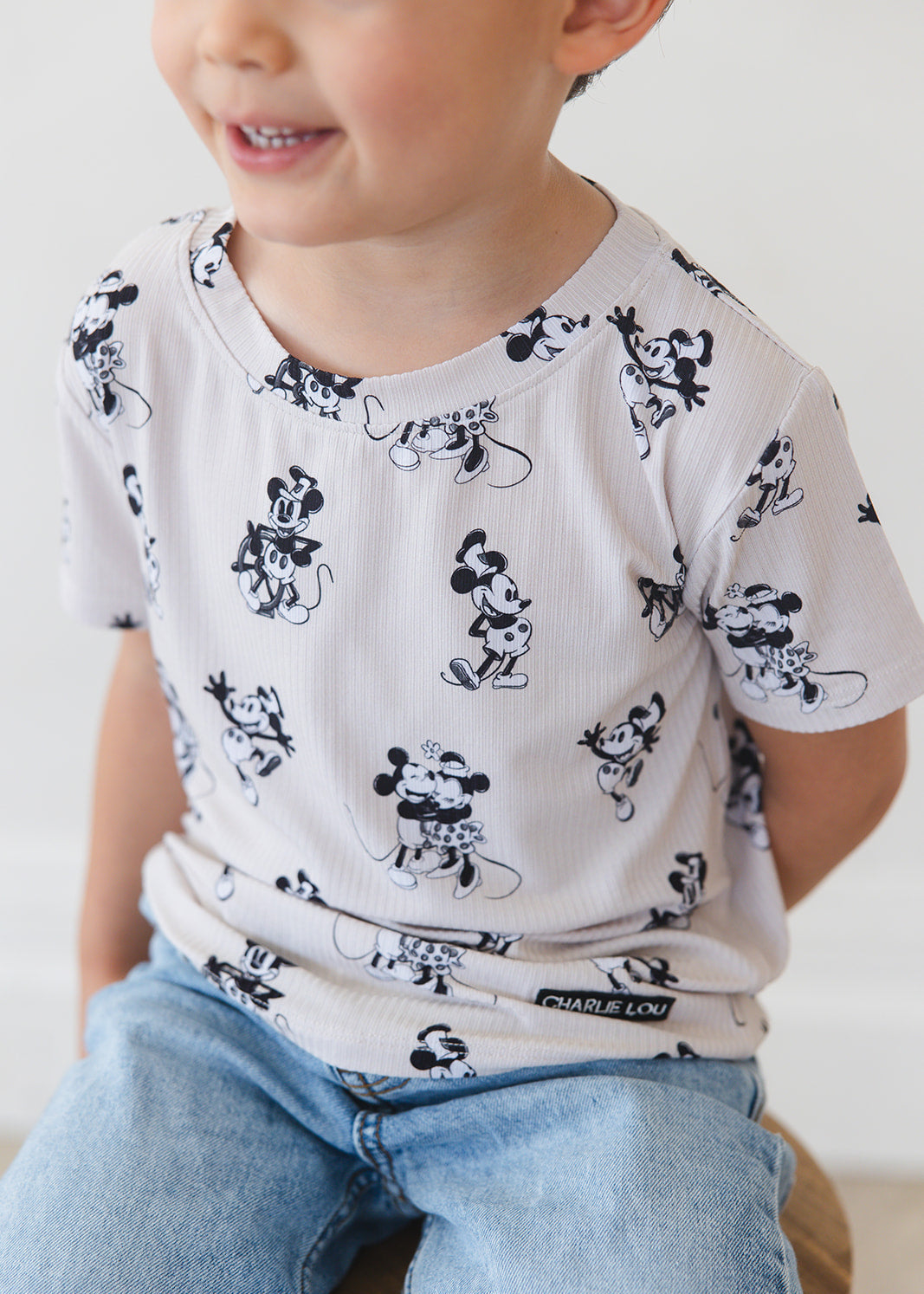 Ribbed Bamboo T-Shirt | Steamboat Willie