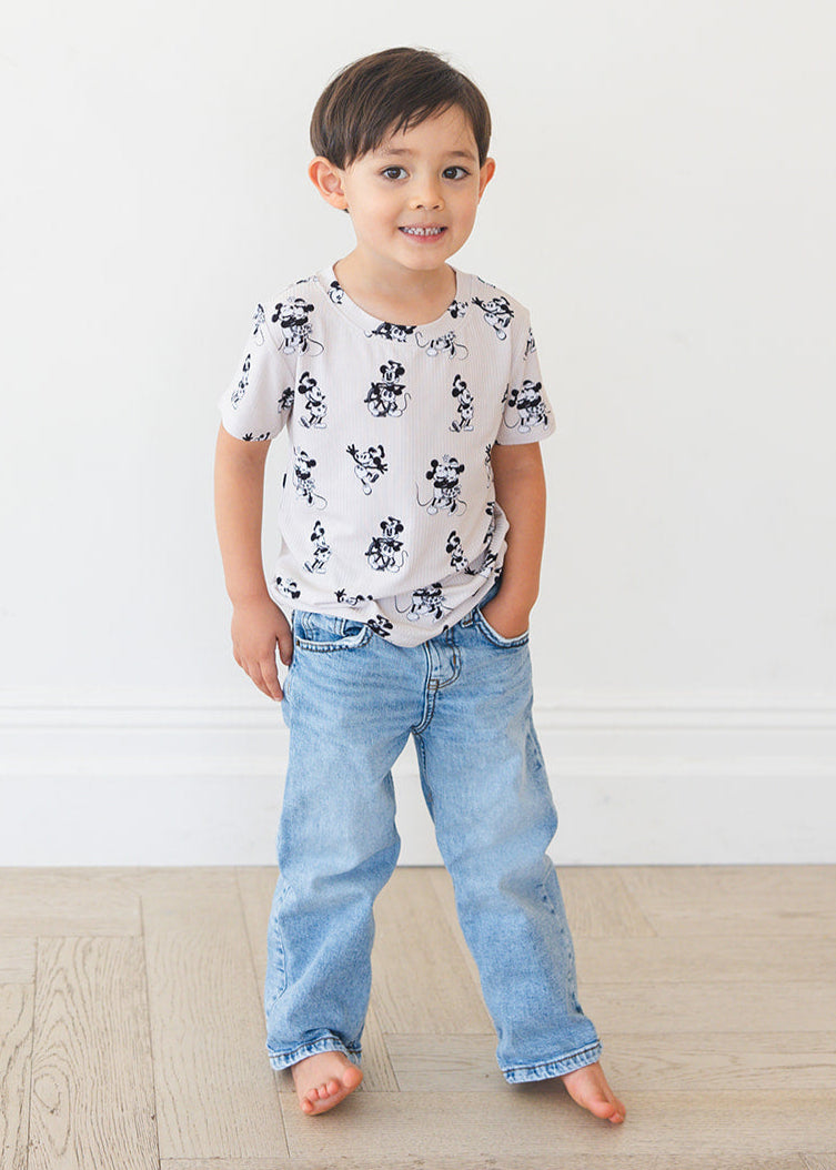 Ribbed Bamboo T-Shirt | Steamboat Willie