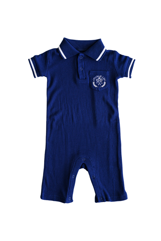 Embroidered logo lounge romper, Polo Ralph Lauren
