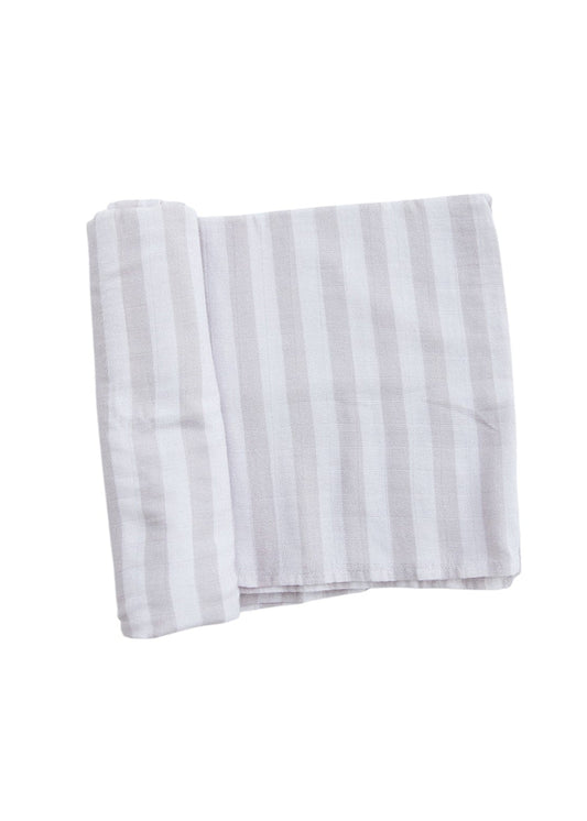 Striped 100% cotton Muslin swaddle for nursery room for boys and girls.