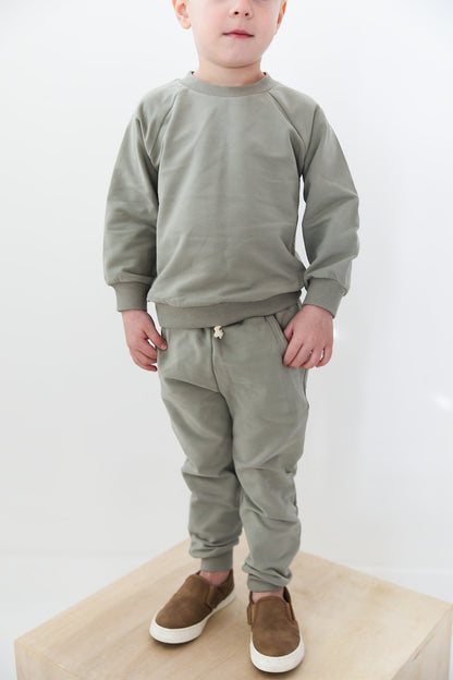 Organic Cotton Sweatsuit Set | Sage