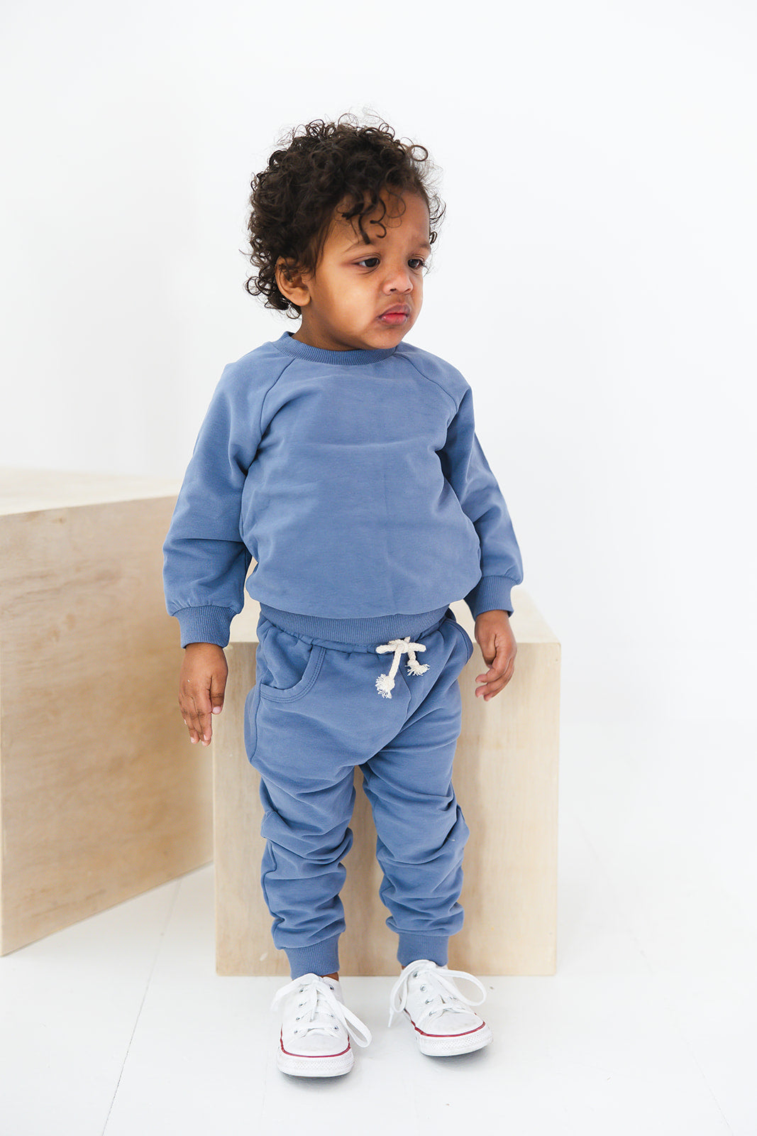 Organic Cotton Sweatsuit Set | Blue