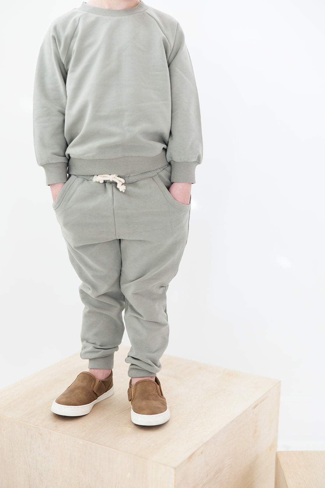 Organic Cotton Sweatsuit Set | Sage