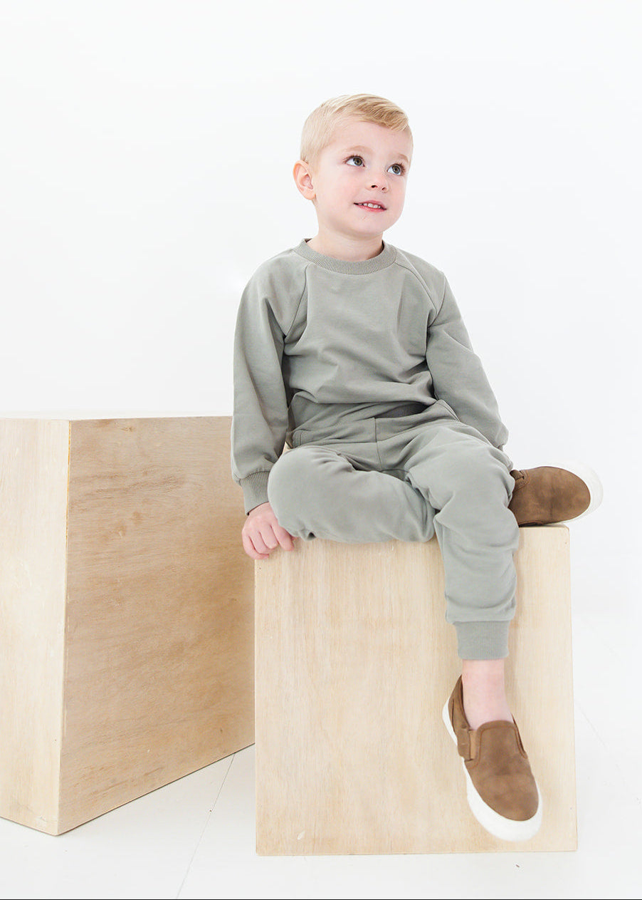 Organic Cotton Sweatsuit Set | Sage