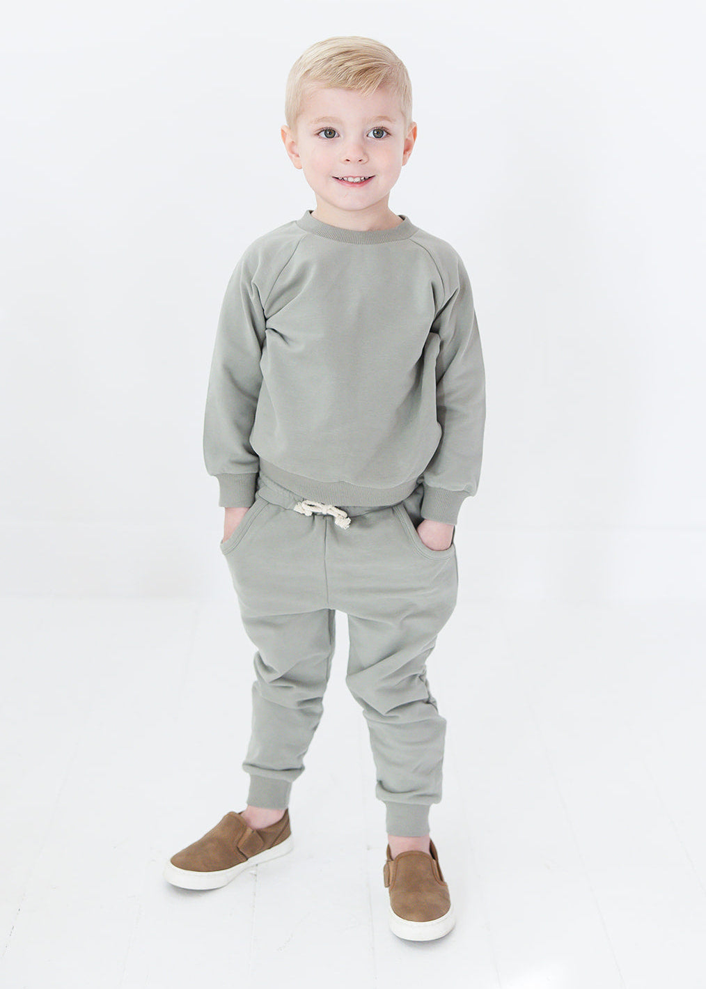 Organic Cotton Sweatsuit Set | Sage