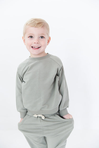 Organic Cotton Sweatsuit Set | Sage