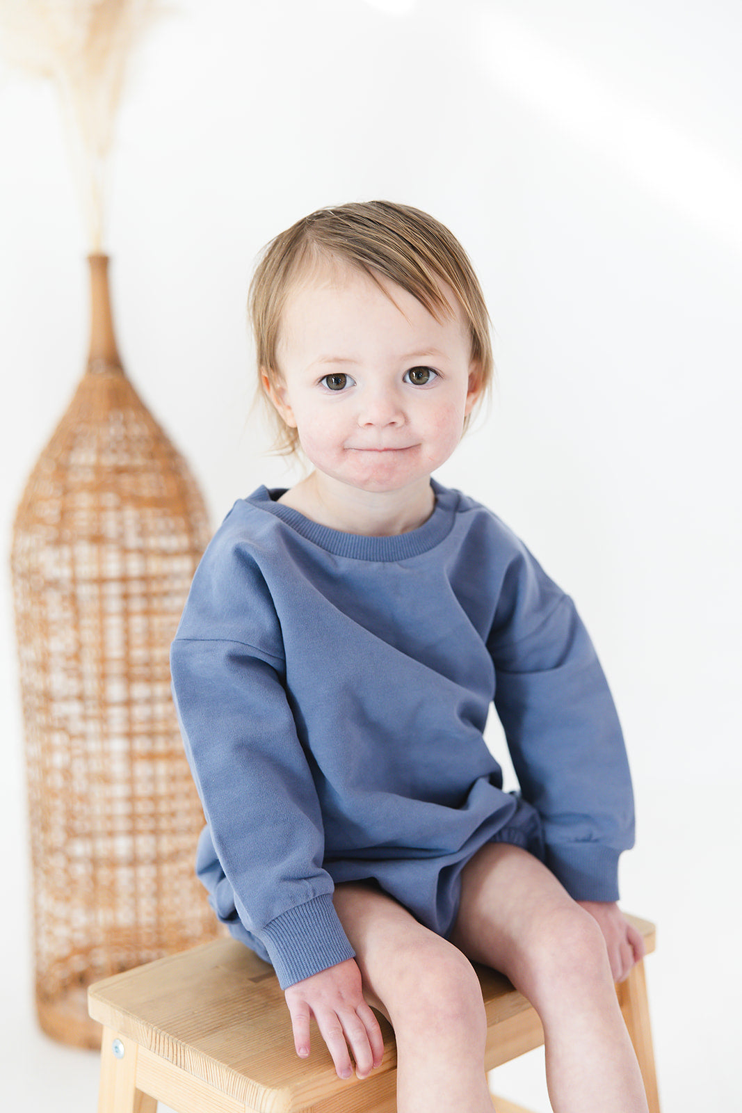 Organic Cotton Bubble Romper | Blue