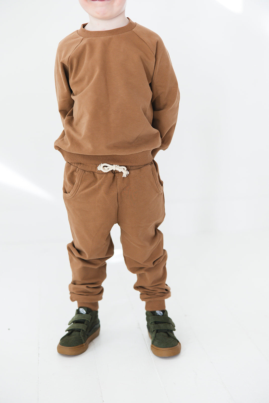 Organic Cotton Sweatsuit Set | Brown