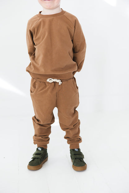 Organic Cotton Sweatsuit Set | Brown