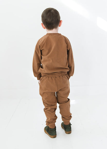 Organic Cotton Sweatsuit Set | Brown