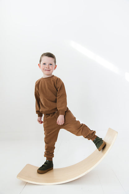 Organic Cotton Sweatsuit Set | Brown