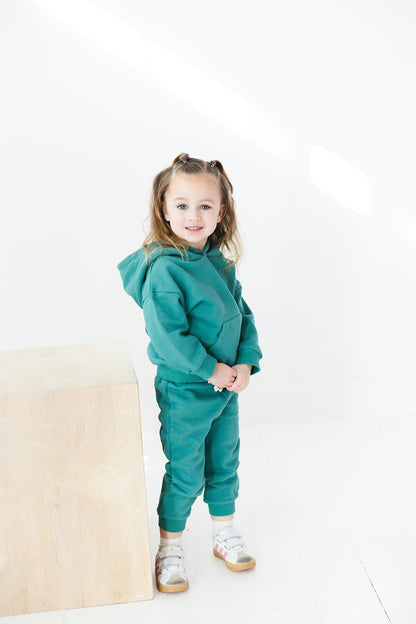 Organic Cotton Hoodie & Jogger Set | Green